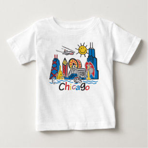 Chicago Kids Skyline Baby T-Shirt