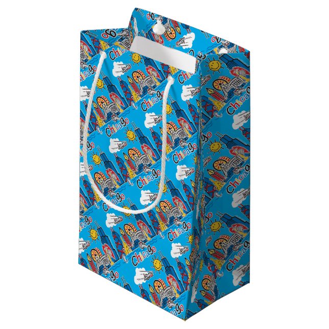 Chicago Kids Skyline Small Gift Bag (Front Angled)
