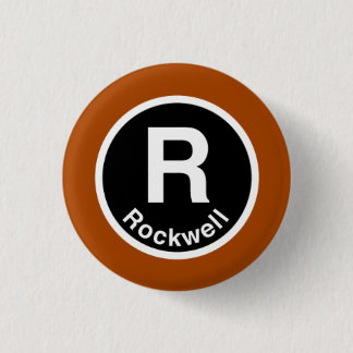 Chicago L Rockwell Brown Line 1 Inch Round Button