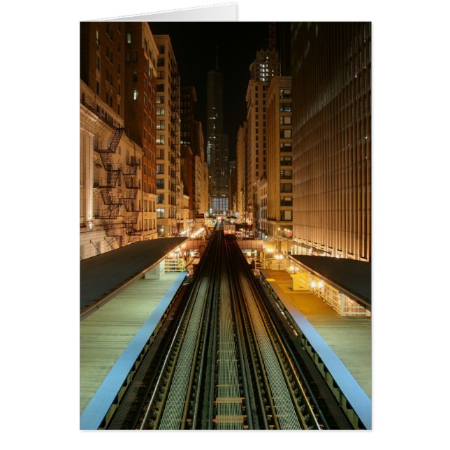Chicago 'L' Station at Night (Front)