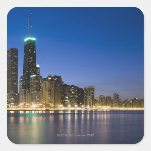 Chicago Lakefront Square Sticker