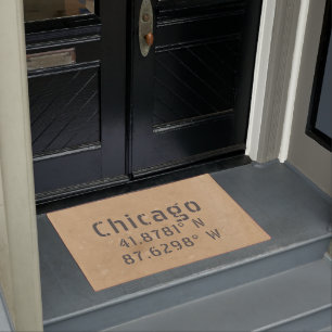 Chicago Latitude Longitude II Doormat