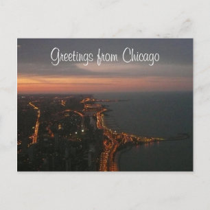 chicago lights postcard