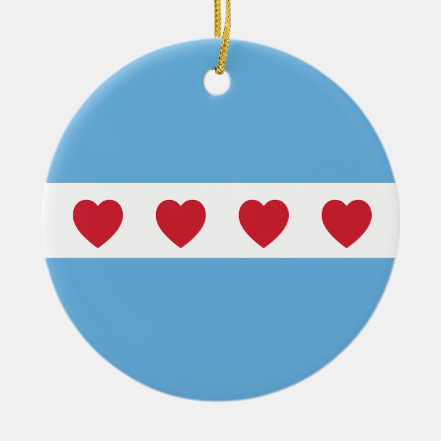 Chicago Love | Ceramic Ornament (Front)
