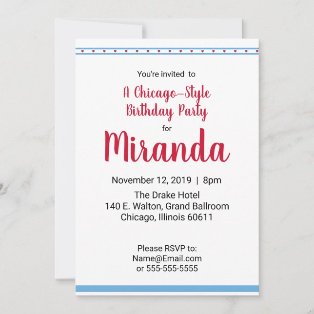 Chicago Love |  Invitation (Front)