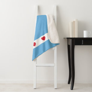 Chicago Love Sherpa Blanket Luxurious