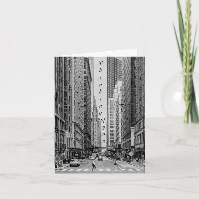 Chicago Madison Street Grayscale Card (Front)