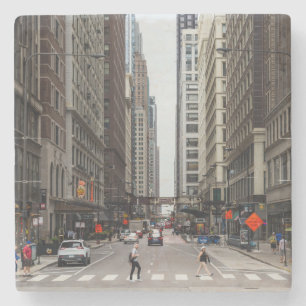 Chicago Madison Street Stone Coaster