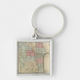 Chicago Map by Mitchell Keychain
