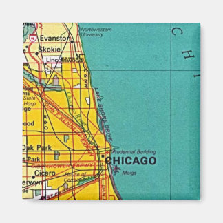 Chicago Map Magnet