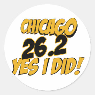 Chicago Marathon Classic Round Sticker