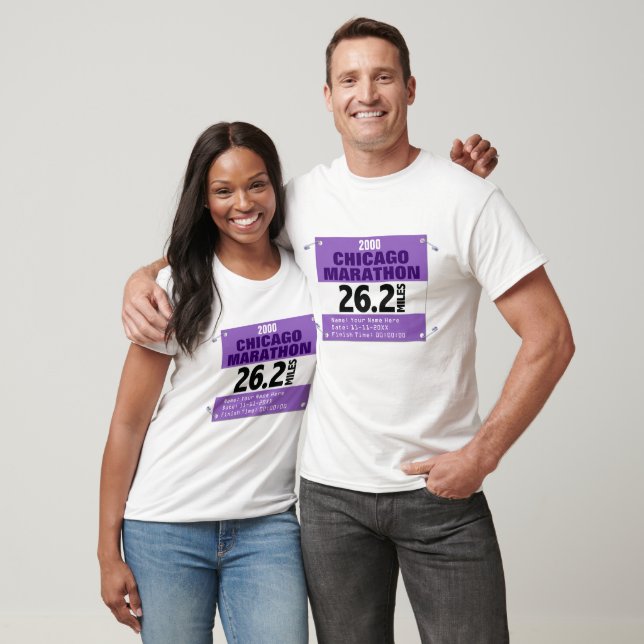 Chicago Marathon Runner, 26.2 Miles Personalized T-Shirt (Unisex)