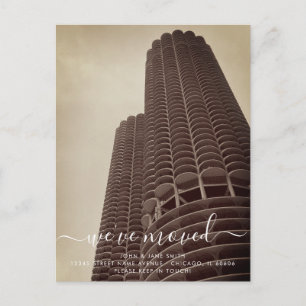 Chicago Marina Towers Moving Announcement Postcard