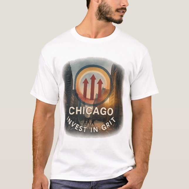 Chicago Men’s T-Shirt | Urban Grit Calm Tee (Front)