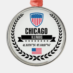 Chicago Metal Ornament