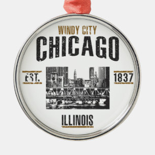 Chicago Metal Ornament