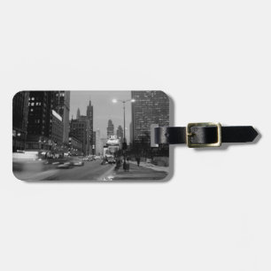 Chicago Michigan Avenue @ Night March 6, 1967 Luggage Tag
