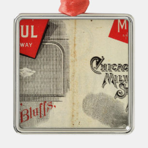 Chicago Milwaukee and St Paul Railway Metal Ornament