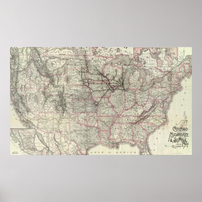 Chicago Milwaukee and St Paul Ry and connections Poster (Front)