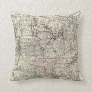 Chicago Milwaukee and St Paul Ry and connections Throw Pillow