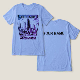 Chicago Modern Black Graphic T-Shirt Tri-Blend Shirt