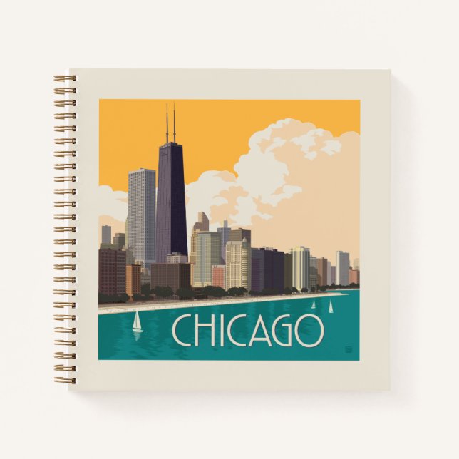 Chicago | Modern Skyline Notebook (Front)