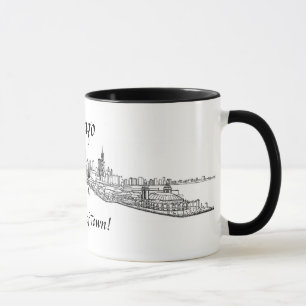 Chicago My Kind of Town shoreline view drawing Mug
