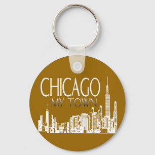 Chicago My Town Keychain