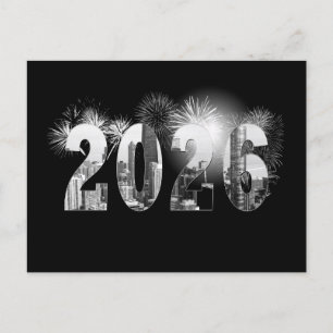 Chicago New Year 2025 Business Thank You Postcard