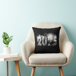 Chicago New Year 2025  Throw Pillow