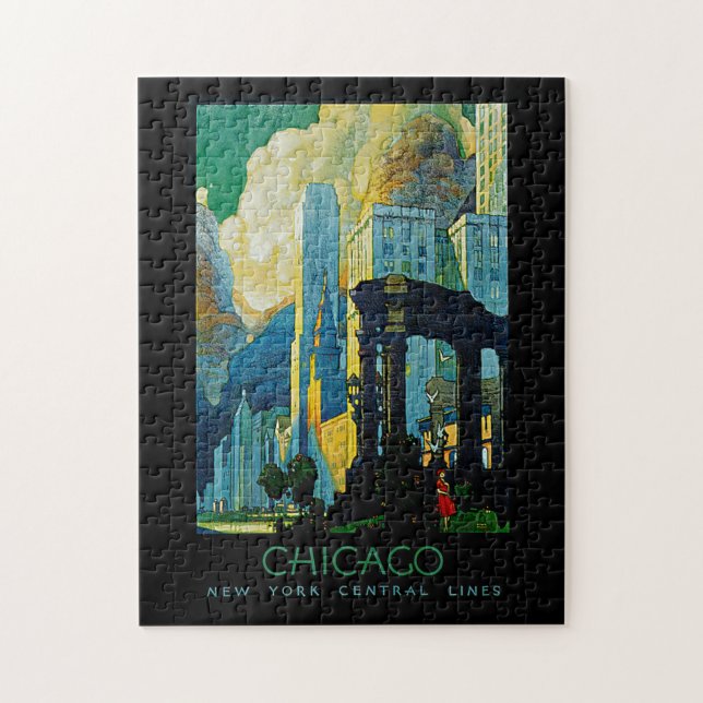 Chicago ~ New York Central Lines Jigsaw Puzzle (Vertical)