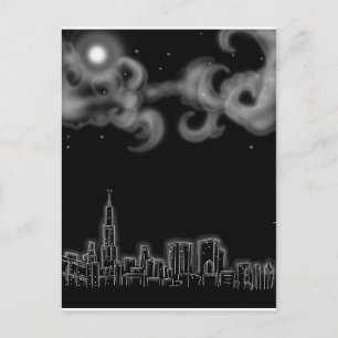 chicago night1 copy 2 postcard