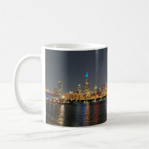 Chicago Night Skyline mug
