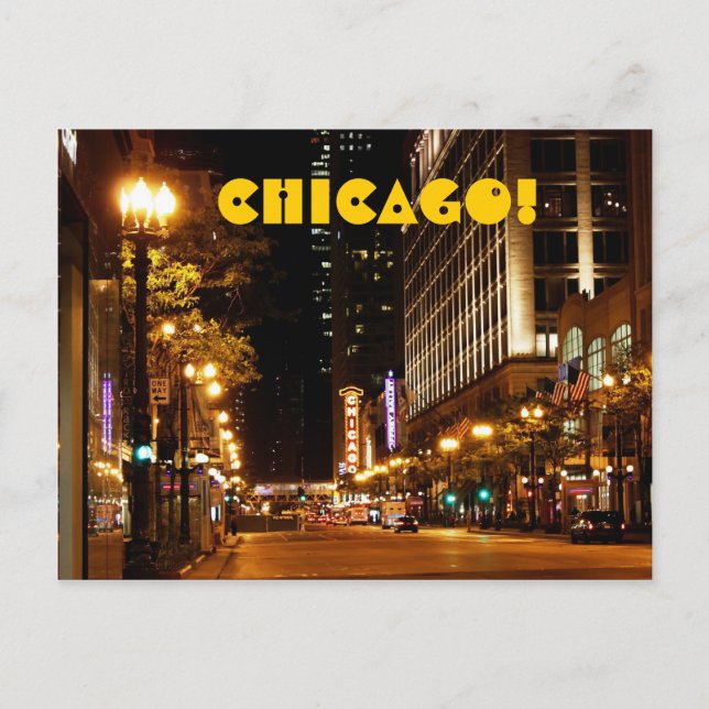 chicago nightlife postcard (Front)