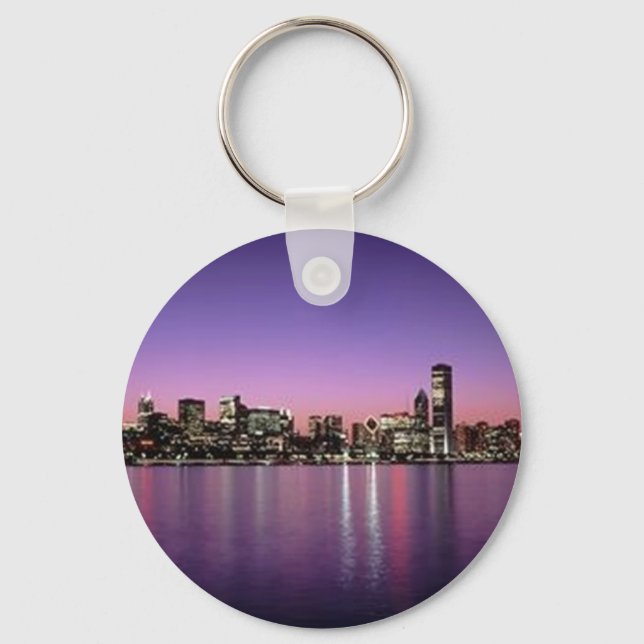 Chicago Nitetime Skyline Keychain (Front)