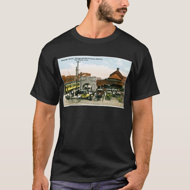 Chicago & Northwestern Railway, Des Moines, Iowa T-Shirt (Front)