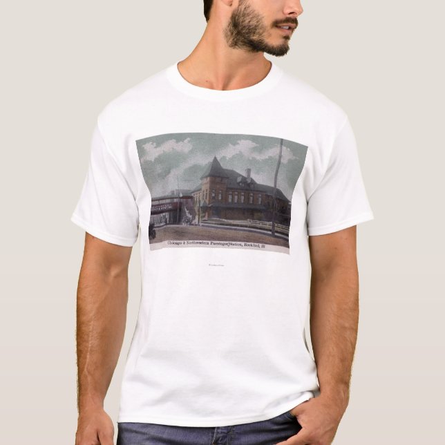 Chicago & Northwestern Railway Station T-Shirt (Front)