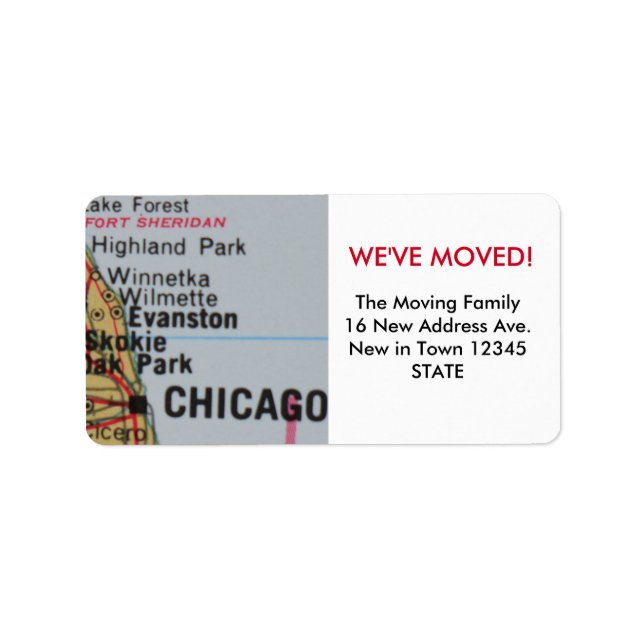 Chicago Nous avons déménagé le étiquette (Devant)