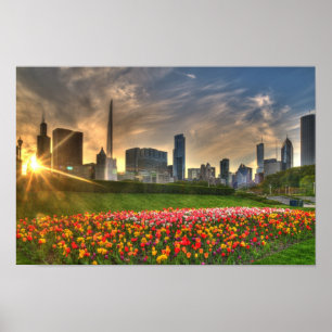 Chicago on canvas poster