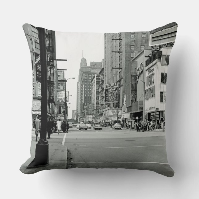 Chicago Oriental Theatre Loop Randolph St. 1960's Throw Pillow (Front)