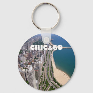 Chicago panoramic view keychain