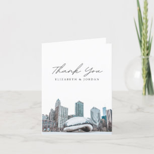 Chicago Photo Downtown Bean Blank Carte de remerci