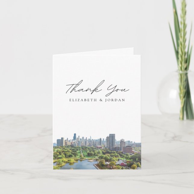 Chicago Photo Lincoln Park Blank Thank You Card (Front)