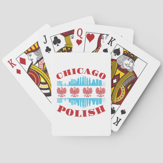 Chicago Polish Poland Heritage Pride Playing Cards (Back)