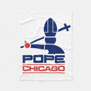 Chicago Pope Leo Fleece Blanket