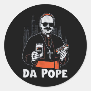 Chicago Pope Leo Xiv "da Pope" T-shirt.png Classic Round Sticker