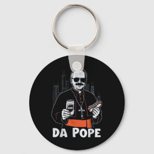 Chicago Pope Leo Xiv "da Pope" T-shirt.png Keychain