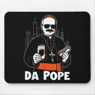 Chicago Pope Leo Xiv Da Pope Funny Meme Mouse Pad