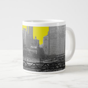 Chicago Rail Yards Loop Railroad 1960's Photo Large Coffee Mug
