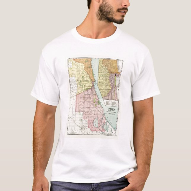 Chicago Railway Terminal Map T-Shirt (Front)